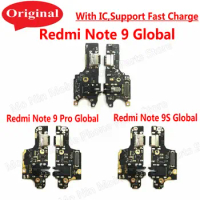 Original USB Charging Port Board Flex Cable Connector Parts For Redmi Note 9 Note9 Pro 9s Global Microphone Module