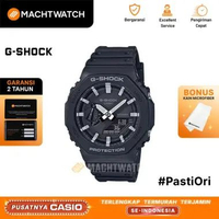 Jam Tangan Pria Casio G-Shock GA-2100-1AER CasiOak Men Digital Analog Dial Black Resin Band Hitam