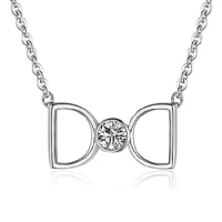 Korean TV My Love From the Star CZ 2-D Necklace Free Shipping Length chain 45cm