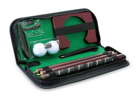 Posma PG020W便攜式高爾夫推桿禮盒套組加配3款特色畫線器-禮盒內含4節紅木推桿高爾夫練習球和木製球洞