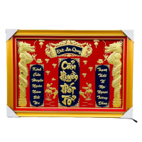 [60x90] Cửu Huyền Thất Tổ bằng Đồng khung Nhựa cao 60cm x ngang 90cm