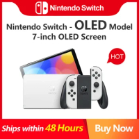 Nintendo Switch OLED Game Console Version White Neon Blue and Red Joy Con Set with 7 Inch OLED Touch Screen 64GB