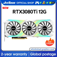 NEW JIESHUO RTX 3080TI 12G Three Fan Gaming Graphics Card GPU rtx3080ti 12gb Supports Desktop Video Office And Other rtx3080