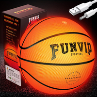 BasketballRechargeable LED Light Up BasketballEaster Gift Ideas-Glow in the Dark Sports Ball with Ac