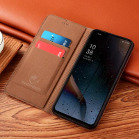 Crazy Horse Leather Flip Case For OPPO Realme V3 V5 V11 V11s V13 V15 5G Phone wallet Case