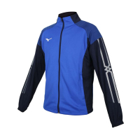 MIZUNO 男針織外套-立領外套 吸濕排汗 抗UV 慢跑 運動 美津濃 32TC153322 藍丈青白