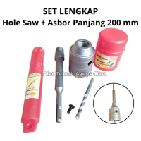 SET Lengkap Hole Saw Beton 150 mm x 200 mm Hollow Saw HEAVY DUTY Diameter 15 cm Plus Adaptor As Bor 