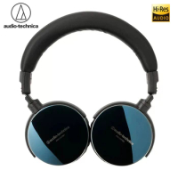 Original Audio Technica ATH-ES770H Wired Headphone Closed Dynamic Portable HiFi Mirror Headset For Mobile Phone Earphone