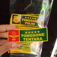 STIKER PLAT NOMOR TONGGONE TENTARA TONGGONE POLISI STIKER KATA KATA VIRAL TERBARU