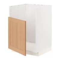 kabinet dasar u wastafel TALLSJÖN, putih/Vedhamn kayu oak, 60x60x80 cm