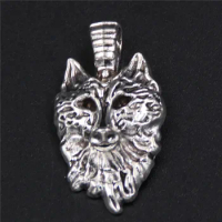 10pcs Antique Silver Color Siberian Wolf charm alloy pendant for earrings necklace DIY charm jewelry findings A359