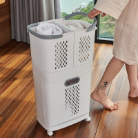 大號臟衣籃家用 浴室收納筐塑料簍 衛生間衣服推車置物架洗衣籃