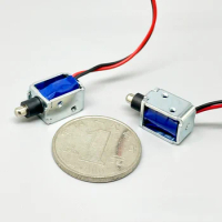 1PCS Mini Electromagnet Solenoid Valve DC 3V 5V 6V Frame Type Push-pull for Electric Smart Door Lock Electromagnetic Lock