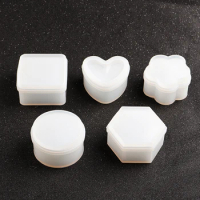 Resin Silicone Mold Storage Box Mold For Jewelry Making Heart Shape Cut Mold DIY Crystal Epoxy UV Gift Box Jewelry Tools Moulds