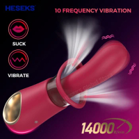 HESEKS Sucking Vibrator Clit Sucker Nipple Blowjob Oral Stimulator Massager Dildo Sex Toys for Women Orgasm