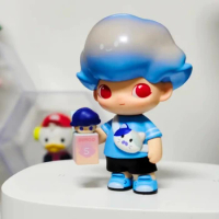 DIMOO Art Toy Collection Blue Figure Special Color Dimoo with Kitty Cool Student Decoration Collection Doll Designer Toys Gift
