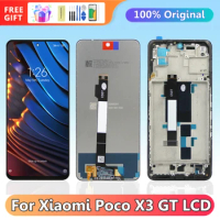 6.6'' Poco X3 GT Display with Frame Assembly, for Xiaomi Poco X3 GT 21061110AG Lcd Display Digital Touch Screen Replacement