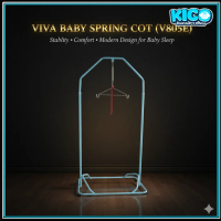BABY SPRING COT | Katil Buaian Bayi Dengan Rangka Besi Kukuh & Roda Boleh Kunci | Sesuai Dari Newbor