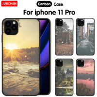 EiiMoo Silicone TPU Case For iPhone 11 Pro Max 2019 Cases Cover Fashion Pattern Soft Back Cover For iPhone 11Pro 11ProMax Case