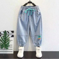 Boys' summer thin anti-mosquito pants, loose long pants, boys' cargo pants, trendy summer wear, styl