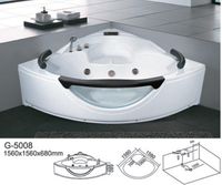 【麗室衛浴】BATHTUB WORLD 扇形 人體工學設計款 按摩浴缸 G-5008 1560*1560*680mm