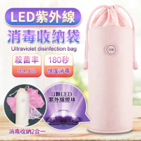 LED紫外線消毒收納袋-粉色