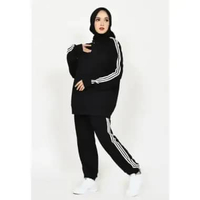 LEZAHRASIGNATURE Set Sporty Yola ABU-ABU Setelan Training Olahraga Wanita Pria Lengan Panjang Jumbo 