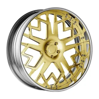 Customized 2 Piece 5 Hole Forged Passenger Car Rims Wheel 15 16 17 18 19 20 Inch Concave Design Deep Dish Chrome Alloy Wheel