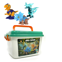 【酷博士】恐龍組裝玩具驚喜盒 附收納箱(益智拼裝玩具)