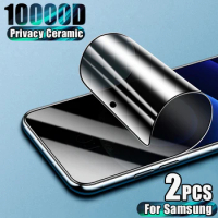 Anti Spy Ceramic Glass Screen Protector For Samsung Galaxy S23 Ultra Plus A54 A53 A13 A52 A12 A73 A33 A32 Privacy Tempered Film