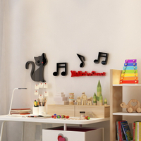 甜心貓女生房間網紅出租屋臥室自粘亞克力3d立體墻體特飾品裝飾畫