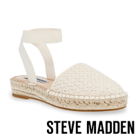 STEVE MADDEN-MARGIN-C 繞踝草編涼鞋-白色