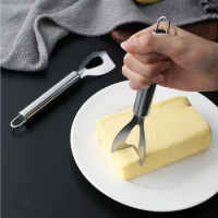 Stainless steel butter knife Household cheese dicing knife Cheese cutting knife Butter scraper Spatula Cheese corner knife tool