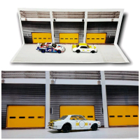 Maket Diorama papercraft parkiran bengkel diecast cocok buat skala 1:64 Mobil Toy