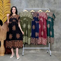 Batik Aljayani Daster Chibi Wanita Rayon Daster Chibi Kekinian SENO Hitam
