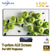135 Inch T-Prism ALR UST Fixed Frame Projetcor Screen 16:9 Wall Frame Projection Screen for Ultra Short Throw 4K Projector