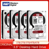 Original Western Digital WD 3TB Red NAS Hard Disk Drive 3.5" 1TB 2TB 4TB 6TB Internal Hard Drive 5400RPM SATA 6Gb/s 64MB Cache