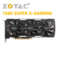 ZOTAC GeForce GTX 1660 SUPER X-GAMING Graphic Cards GPU Map For NVIDIA GTX1660S 6GB 12nm 1660 GTX 1660S Video Card GAMING Used