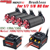 Surpass Hobby Rocket-RC 4268 4274 4282 4292 Brushless Motor and 150A 120A ESC Combo for 1/8 1/7 RC Car Supersonic V2 Motor