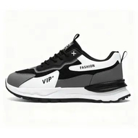 DILOOK S036 Sepatu pria model terbaru kasual sepatu putih dan hitam sneakers sporty keren sepatu 42
