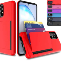 Wallet 3-Card Slot Credit Card Holder Case for Samsung A52 A52S A 52S 5G A72 A 52 S22 Ultra Plus S21 S20 FE A12 Cover