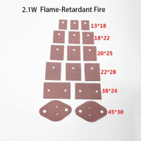 TO-3P 20*25*0.23 TO-3P3 22*28*0.23 1.8W 2.1W Fireproof Flame-Retardant Fire Pad Insulator Thermal Conductive Silicone Gel Sheet