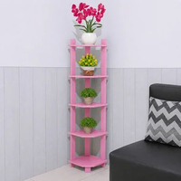 Rak bunga kayu T.110cm* Rak bunga untuk sudut ruangan dekorasi rumah Tinggi 110cm 5 tatakan full pin