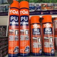 สเปร์ย PU Foam พียูโฟม รุ่น TOA อุดรอยต่อรอยรั่วกันเสียงและกันร้อนของแท้100%
