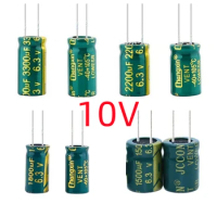 10V DIP High Frequency Aluminum Electrolytic Capacitor 2200uF 3300uF 3900uF 4700uF 5600uF 6800uF 10000uF 15000uF 22000uF