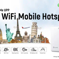 GlocalMe U20 Global 4G roaming-free Pocket WiFi mobile hotspot support 128+ country inside data