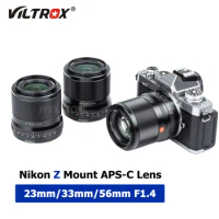 Viltrox 23/33/56mm F1.4 Lens Auto Focus Large Aperture Portrait Lens APS-C for Nikon Z mount Camera Lens Zfc Z5 Z6 Z7 II Z50