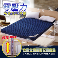 【捷泰家居】零壓力4D太空棉回彈床墊 雙人床 美規 150x200cm 藍色 双人床墊
