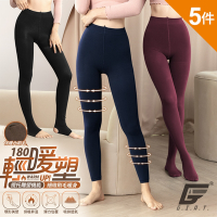 (5件組)GIAT台灣製180D塑腹提臀保暖彈力褲襪