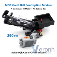 Technolgy Electric Great Ball Contraption Module Building Blocks Compatible Power Functions High-tech MOC Bricks Toys Kid Gifts